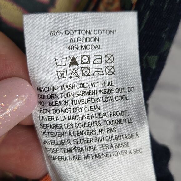 Lucky Brand Persian Carpet Graphic Scoop Neck Short Sleeve Tee Casual Knit Shirt - Picture 11 of 12